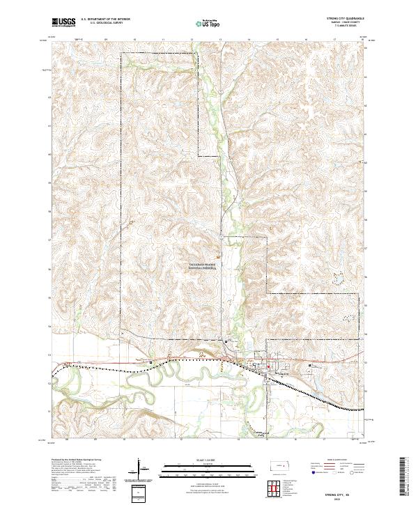 USGS Topographic Map – Strong City