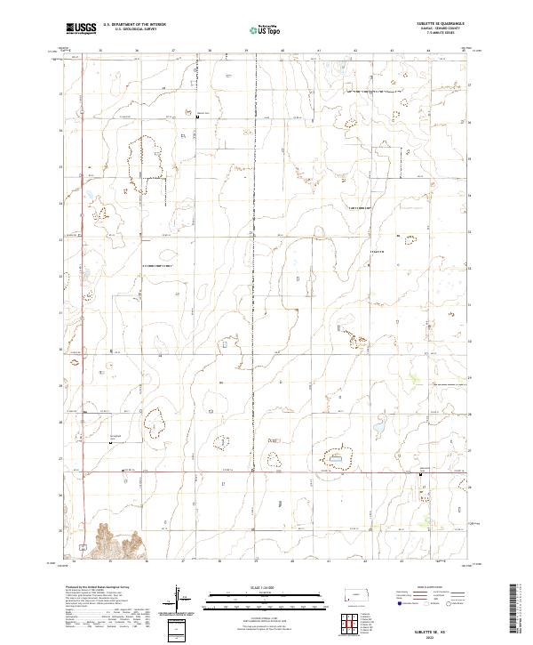 USGS Topographic Map – Sublette SE