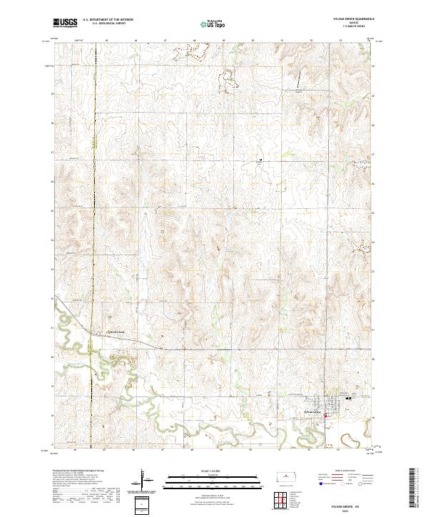 USGS Topographic Map – Sylvan Grove