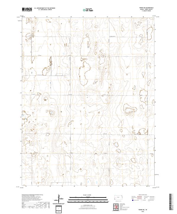 USGS Topographic Map – Tennis NE