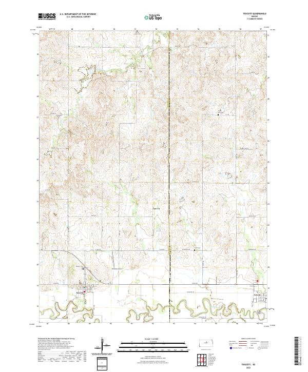 USGS Topographic Map – Tescott