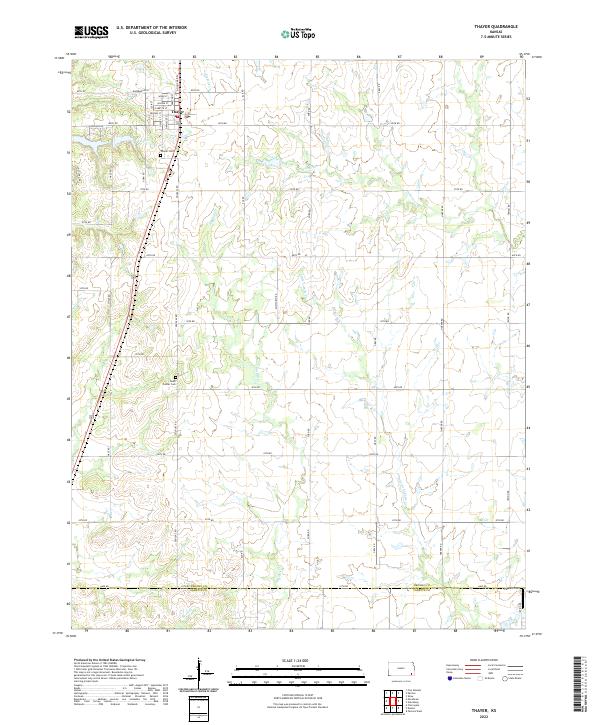 USGS Topographic Map – Thayer