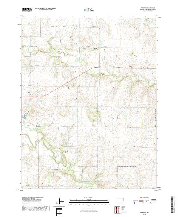 USGS Topographic Map – Tonovay