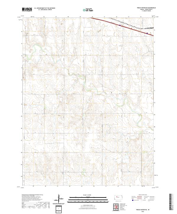 USGS Topographic Map – Trego Center NE