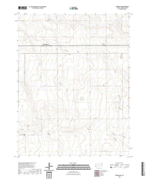 USGS Topographic Map – Tribune NW