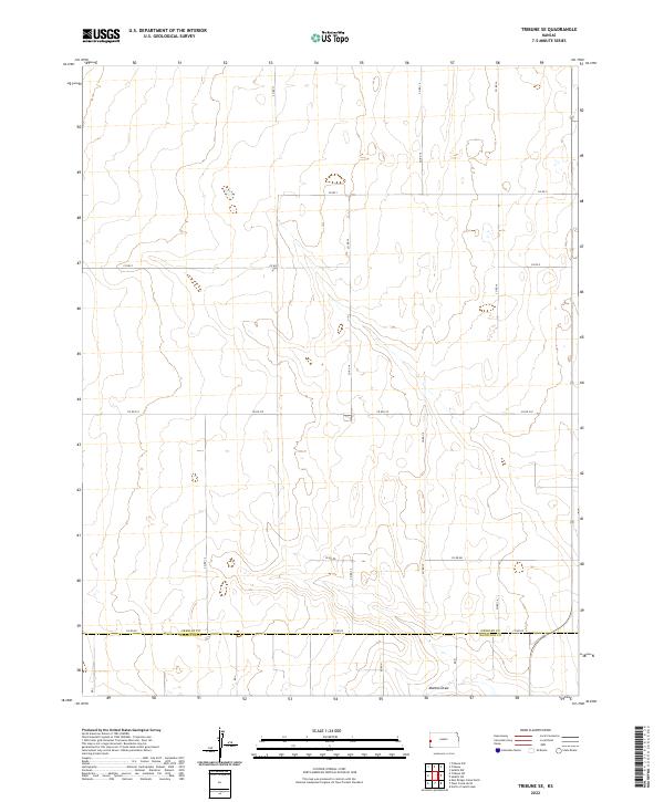2022 Map of Tribune SE, 2022 Print