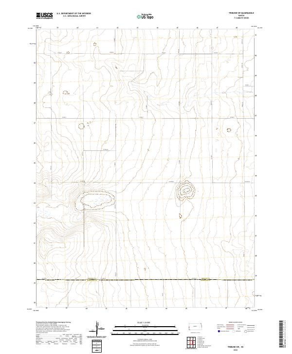 2022 Map of Tribune SW, 2022 Print