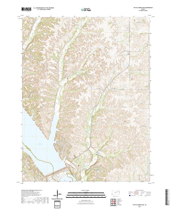 USGS Topographic Map – Tuttle Creek Dam