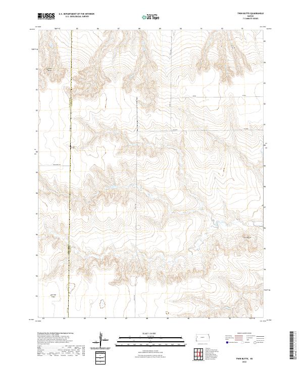 USGS Topographic Map – Twin Butte