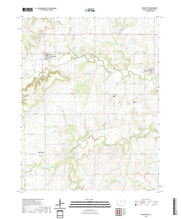 USGS Topographic Map – Uniontown