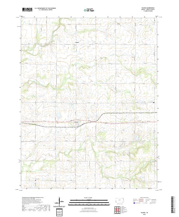 USGS Topographic Map – Valeda