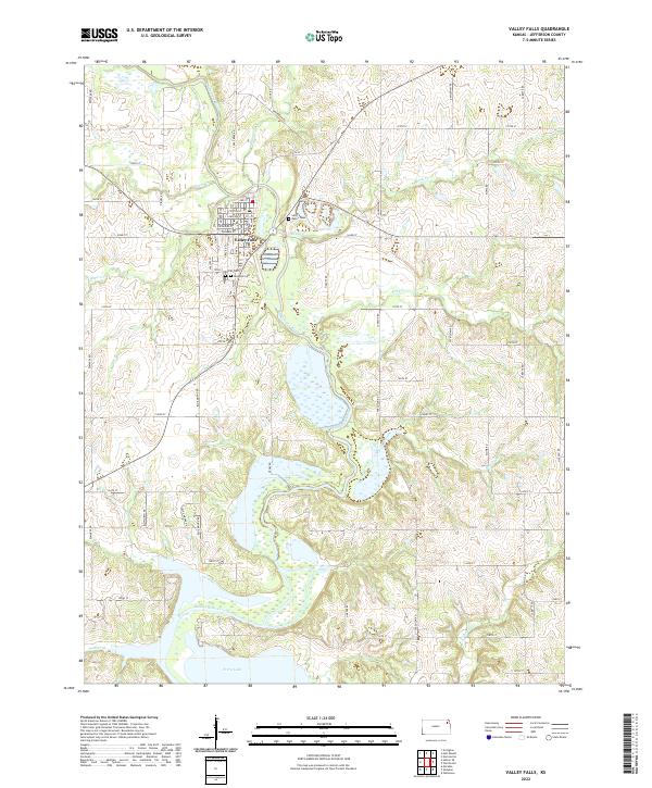 USGS Topographic Map – Valley Falls