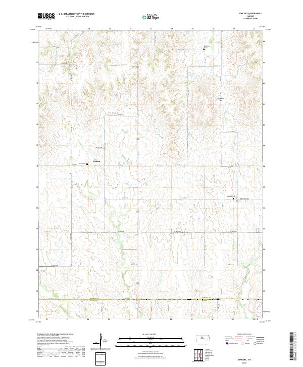 USGS Topographic Map – Vincent