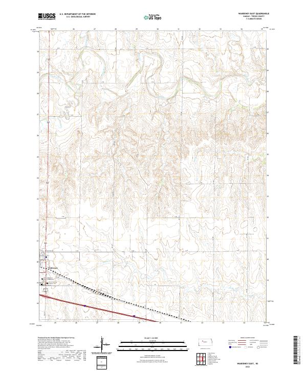 USGS Topographic Map – WaKeeney East