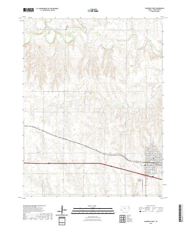 USGS Topographic Map – WaKeeney West