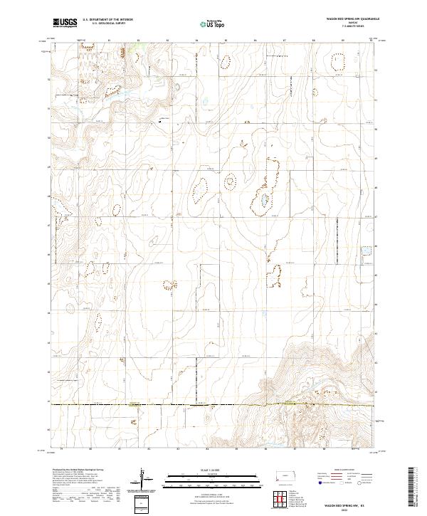 USGS Topographic Map – Wagon Bed Spring NW