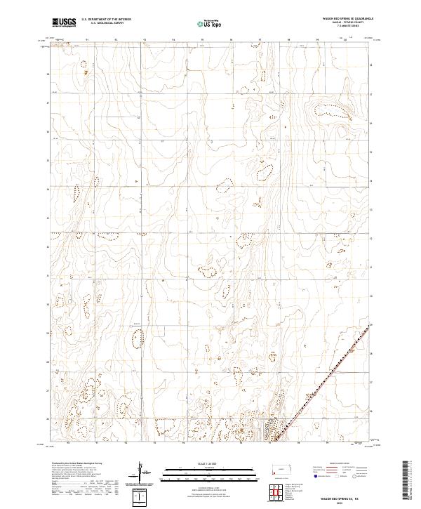 2022 Map of Wagon Bed Spring SE, 2022 Print