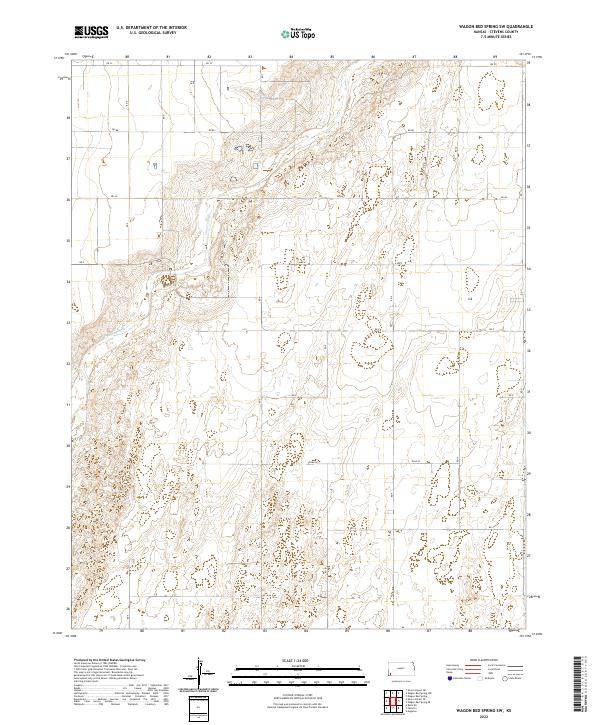 USGS Topographic Map – Wagon Bed Spring SW