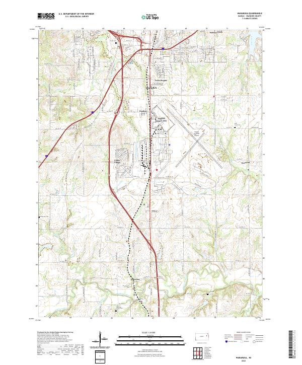 USGS Topographic Map – Wakarusa