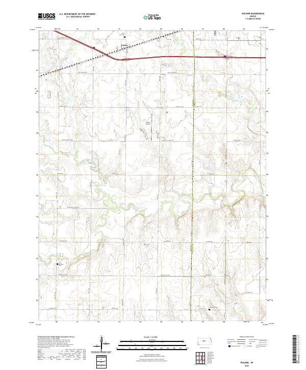 USGS Topographic Map – Walker