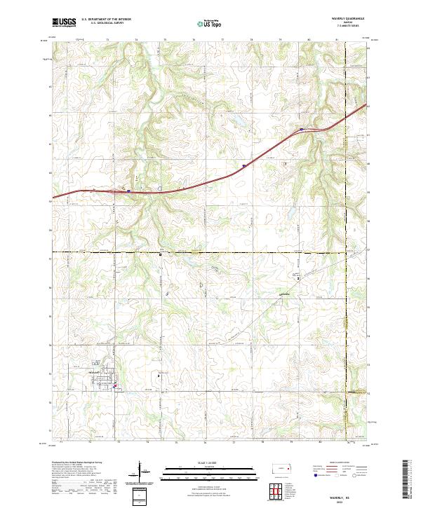 USGS Topographic Map – Waverly