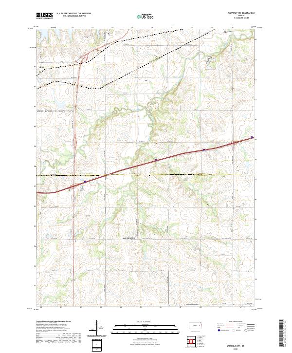 USGS Topographic Map – Waverly NW
