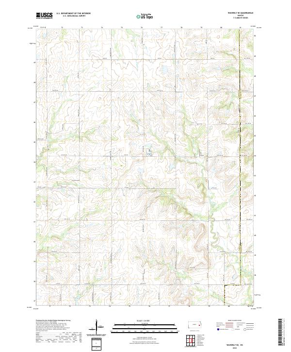 USGS Topographic Map – Waverly SE