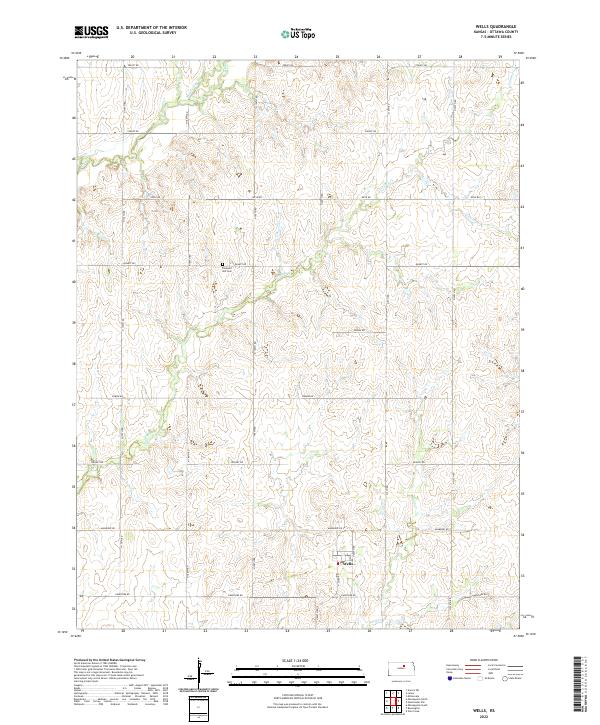 USGS Topographic Map – Wells