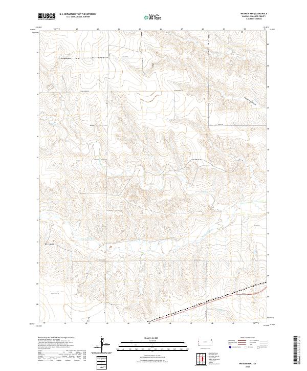 USGS Topographic Map – Weskan NW