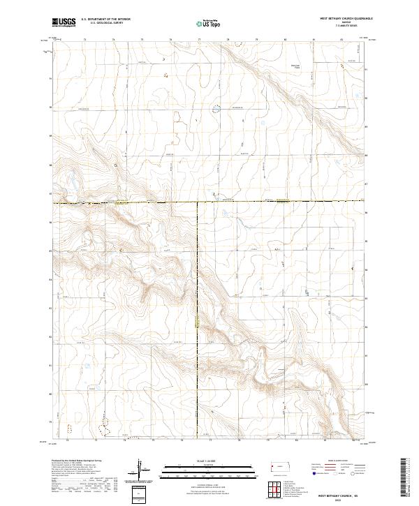 USGS Topographic Map – West Bethany Church