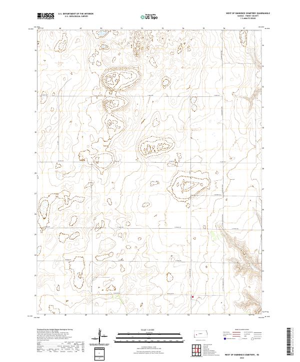 2022 Map of West of Eminence Cemetery, 2022 Print