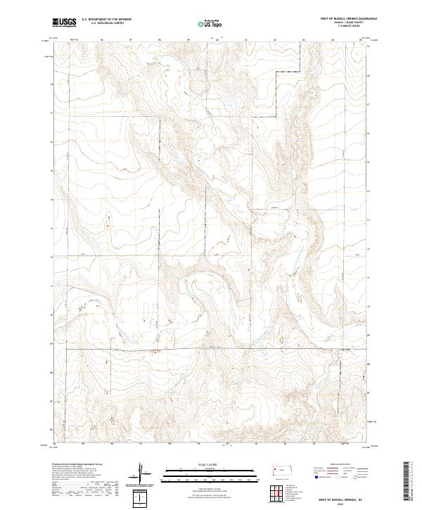 USGS Topographic Map – West of Russell Springs