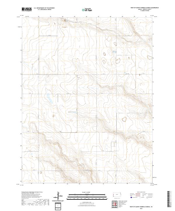 2022 Map of West of Sainte Theresa Church, 2022 Print