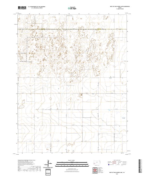2022 Map of West of Wild Horse Lake, 2022 Print