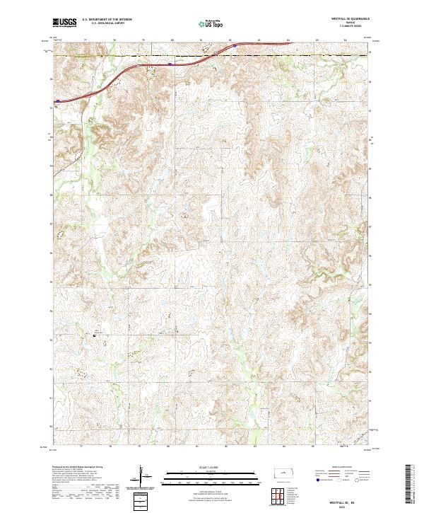 USGS Topographic Map – Westfall SE