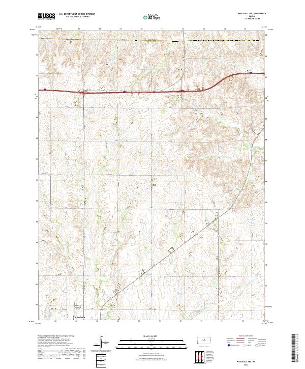 USGS Topographic Map – Westfall SW