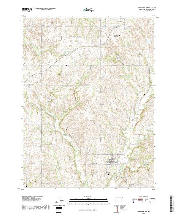 USGS Topographic Map – Westmoreland