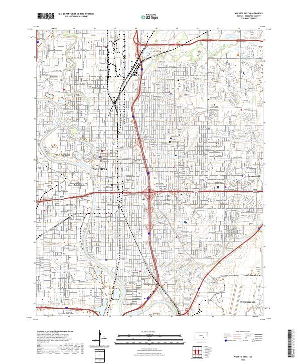 USGS Topographic Map – Wichita East