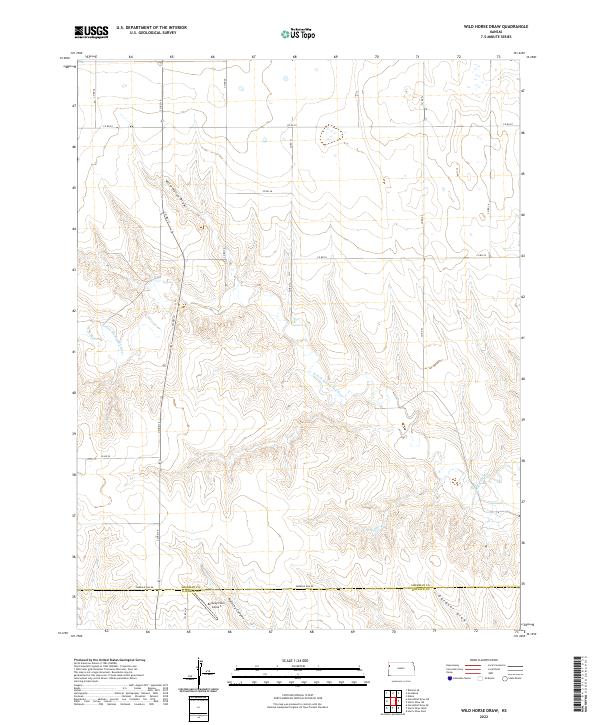 USGS Topographic Map – Wild Horse Draw