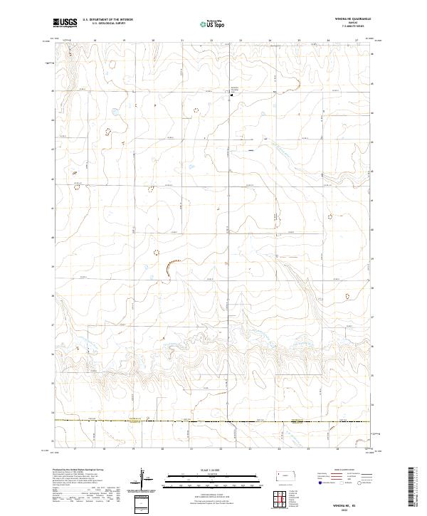 USGS Topographic Map – Winona NE