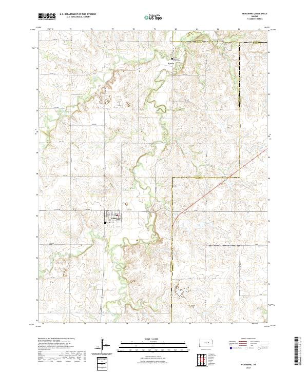 USGS Topographic Map – Woodbine