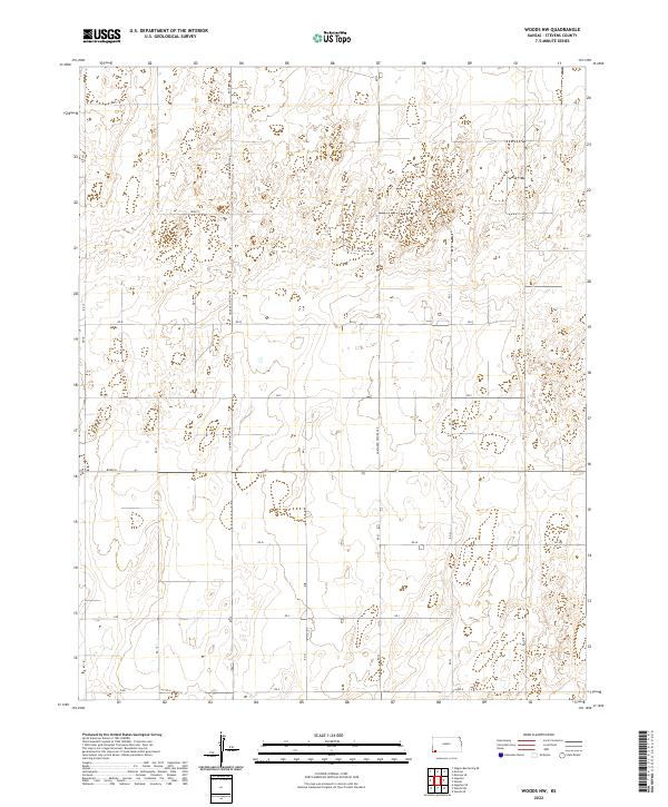 USGS Topographic Map – Woods NW