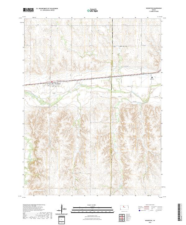 USGS Topographic Map – Woodston