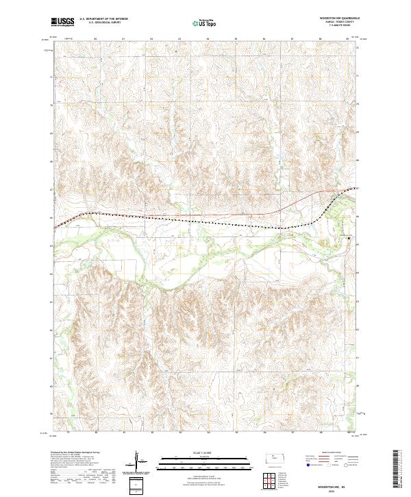 USGS Topographic Map – Woodston NW