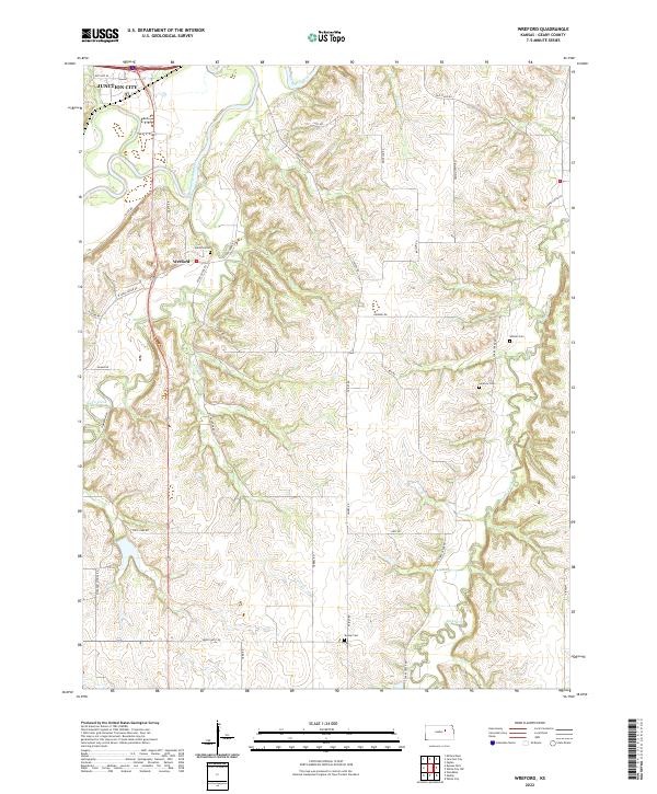 USGS Topographic Map – Wreford