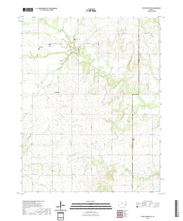 USGS Topographic Map – Yates Center SE