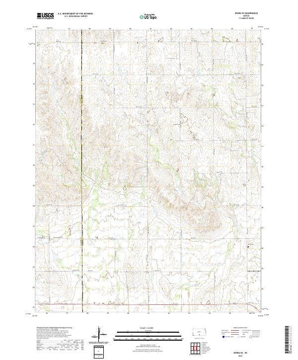 2022 Map of Zenda SE, 2022 Print