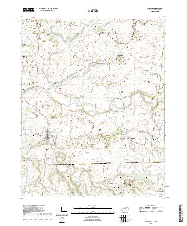 USGS Topographic Map – Adairville