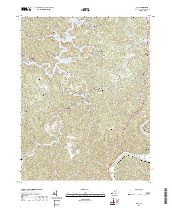 USGS Topographic Map – Adams