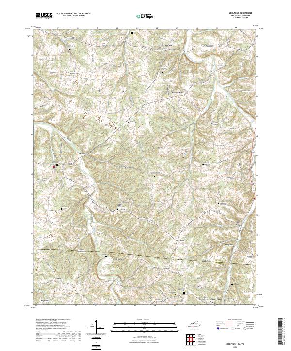 USGS Topographic Map – Adolphus